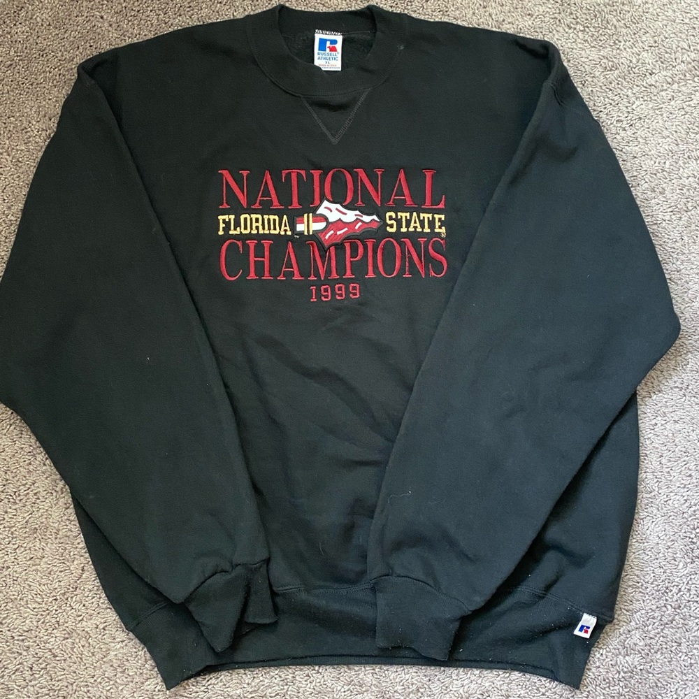 Vintage Russel Athletic 90s Style Florida State University Crewneck Black